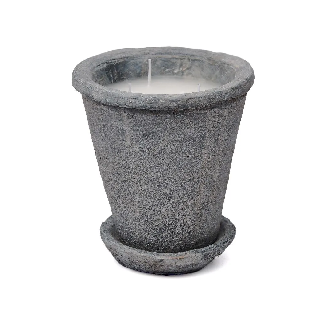 12 Oz Candle - Cement Pot - 3 Wicks - Outdoor - Indoor - Modern Design - Gift