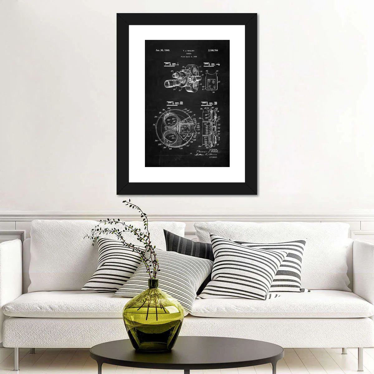 1938 Camera Patent Wall Art