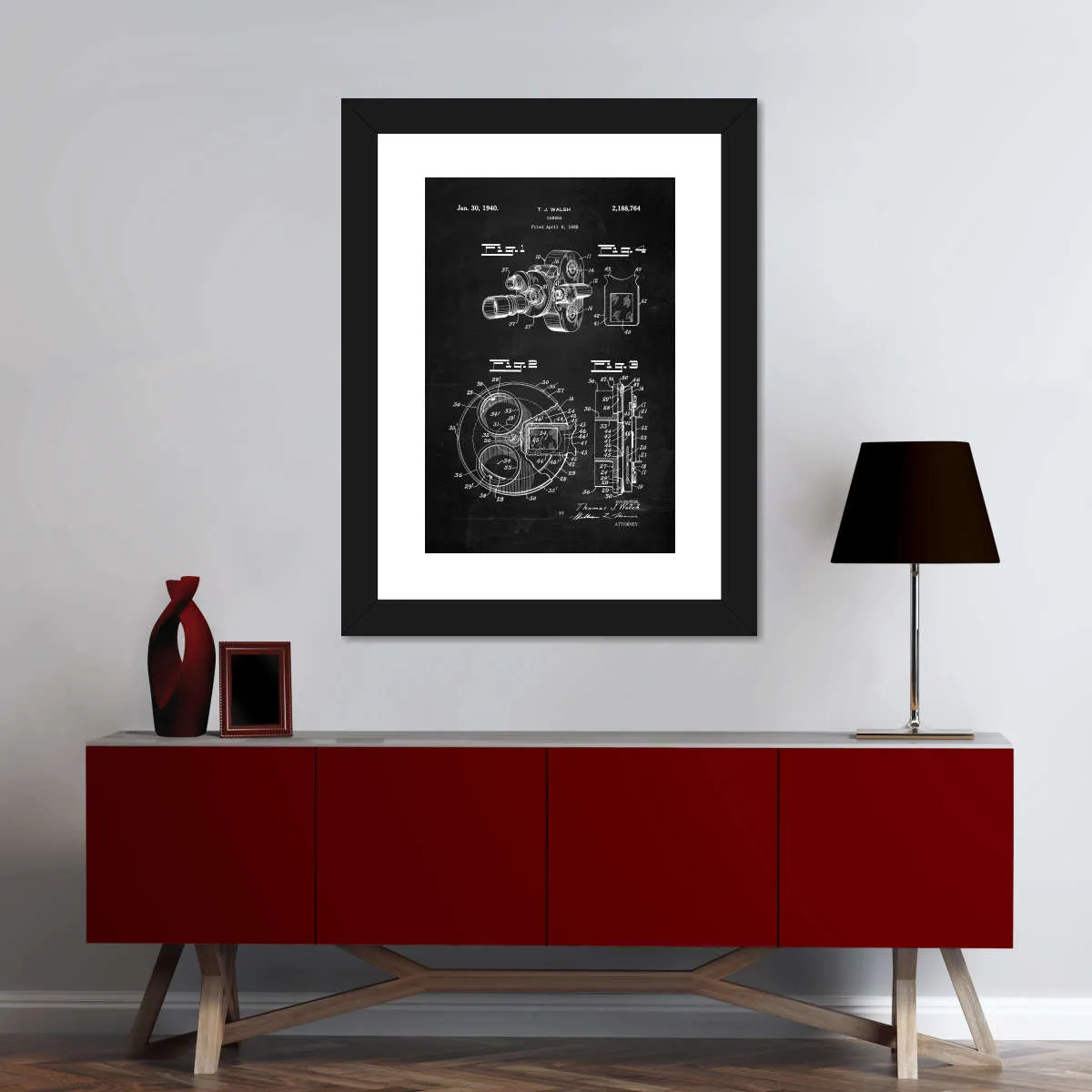 1938 Camera Patent Wall Art