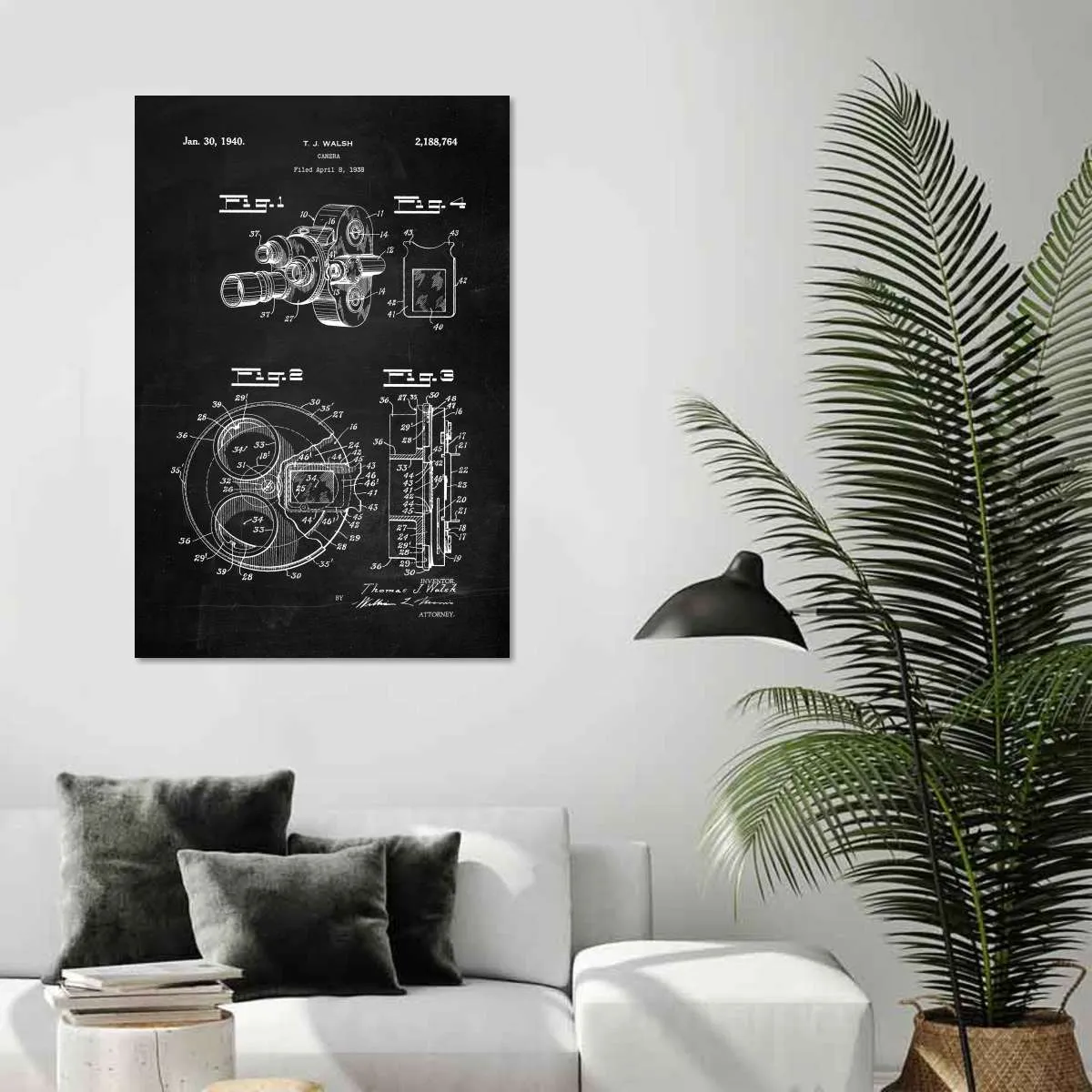 1938 Camera Patent Wall Art