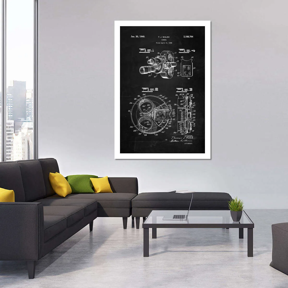 1938 Camera Patent Wall Art