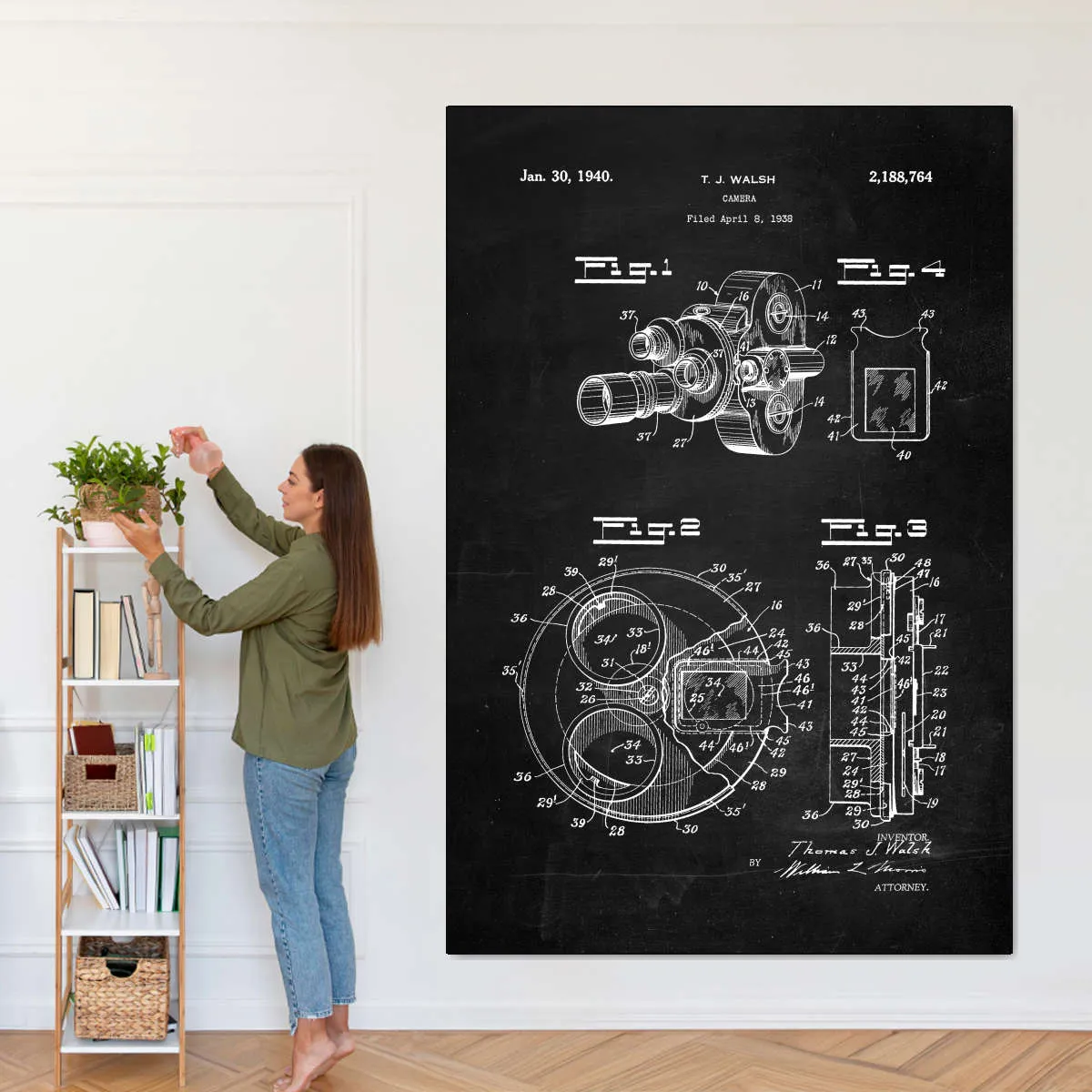 1938 Camera Patent Wall Art