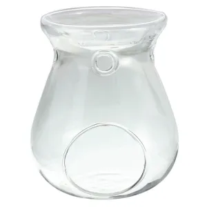 1PC Simple Design Crystal clear Glass Hanging Candlestick Candle Holder Scented Oil Burner Warmer Stove
