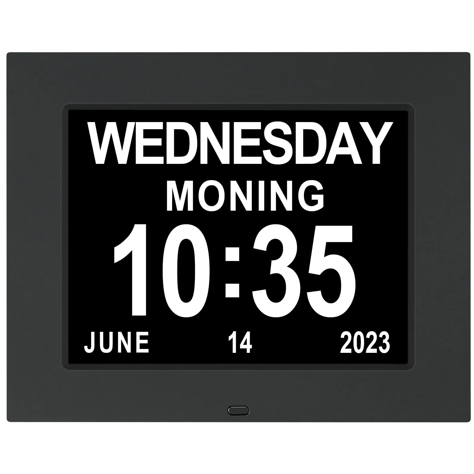 [2020 Newest] 7.5 Inch Extra Large Calendar Day Date Time Clock with Non-Abbreviated Day Month Dementia Clocks Perfect for Senior Vision impaired