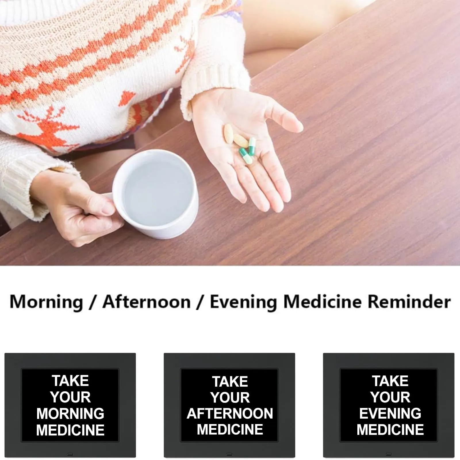 [2020 Newest] 7.5 Inch Extra Large Calendar Day Date Time Clock with Non-Abbreviated Day Month Dementia Clocks Perfect for Senior Vision impaired