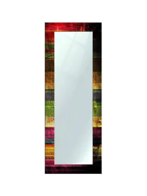 999STORE Printed Full Body Mirror Mirror Decorative Wall Art Multi Color Abstract Pattern Large Long Big Full Length Mirror (MDF_18X48 Inches) MirrorBMP351