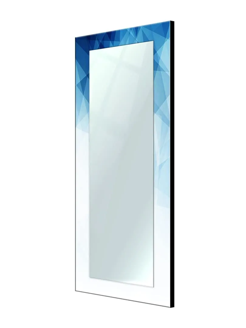 999STORE Printed Mirror Home Wall Big Wall Decorative Mirror Blue Abstract Pattern Large Long Big Full Length Mirror (MDF_18X48 Inches) MirrorBMP306