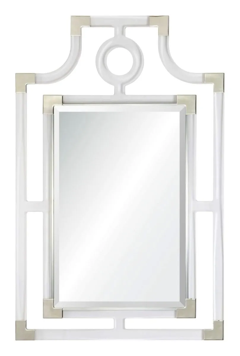 Acrylic & Nickel Pagoda Mirror by Mirror Home