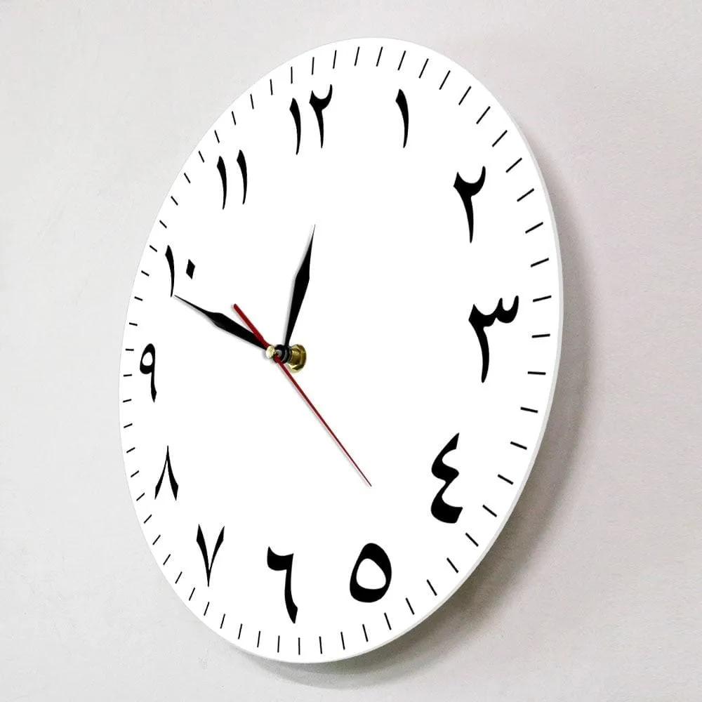 Arabic Numerals Silent Non-ticking Wall Clock Iranian Modern Home Decor Arabic