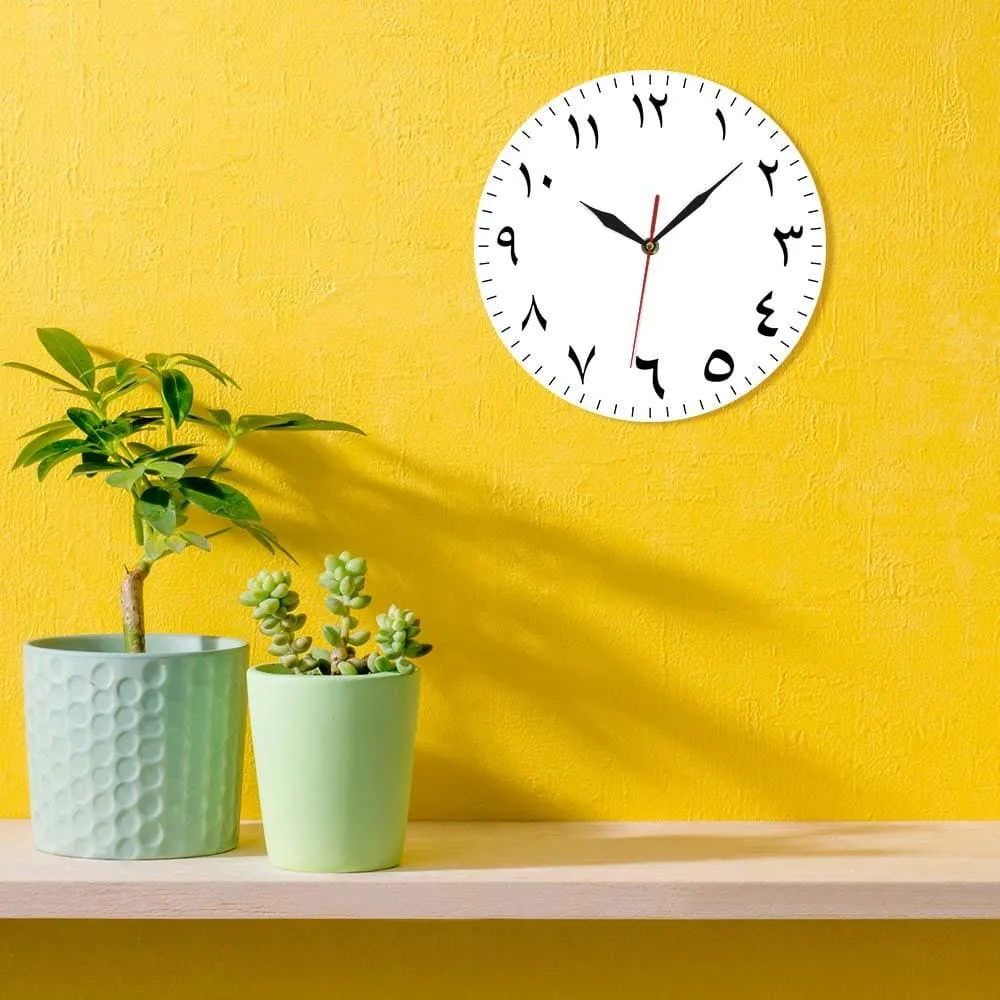 Arabic Numerals Silent Non-ticking Wall Clock Iranian Modern Home Decor Arabic