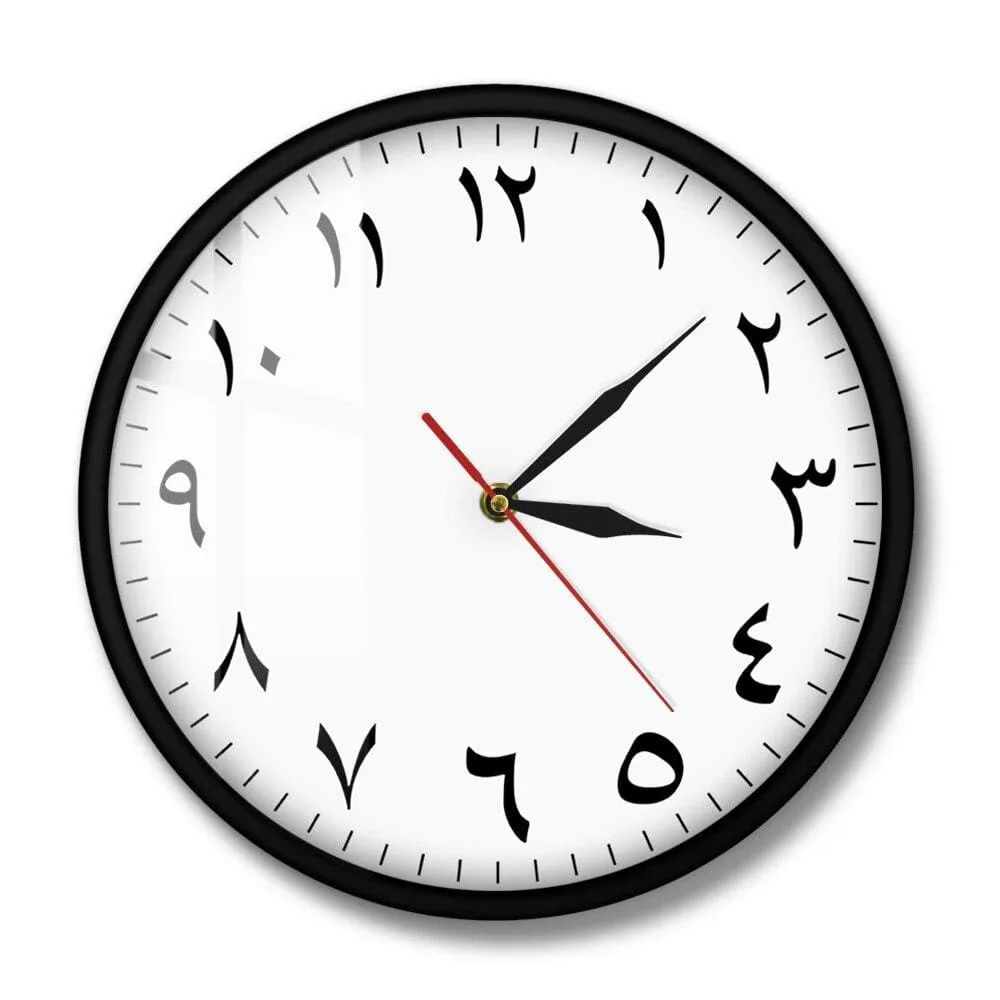 Arabic Numerals Silent Non-ticking Wall Clock Iranian Modern Home Decor Arabic