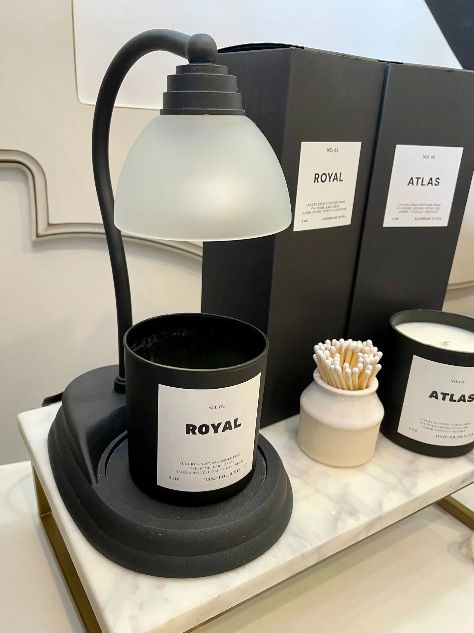 Aurora Candle Warmer Lamp - Black