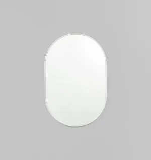 Bjorn Oval Bright White Rim Mirror - PRE ORDER