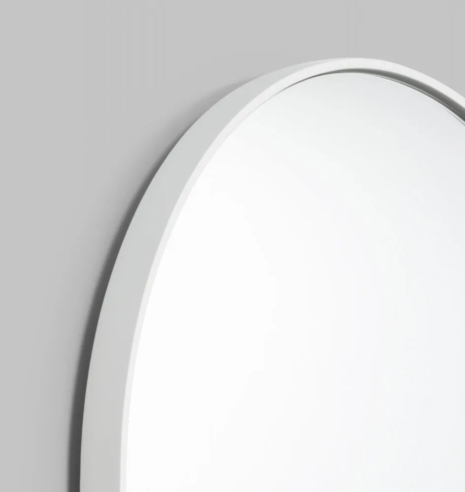 Bjorn Oval Bright White Rim Mirror - PRE ORDER