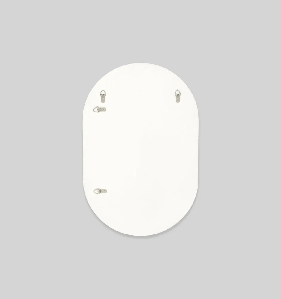 Bjorn Oval Bright White Rim Mirror - PRE ORDER