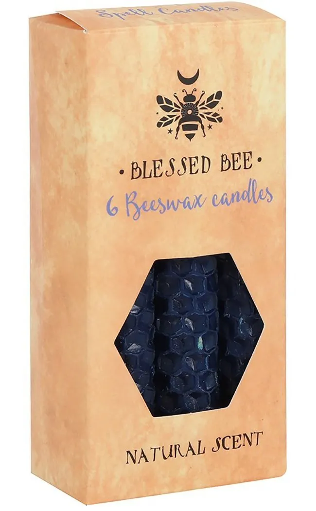 Blue Beeswax Chime Spell Candles