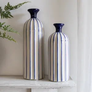 Blue stripe vases - 2 sizes