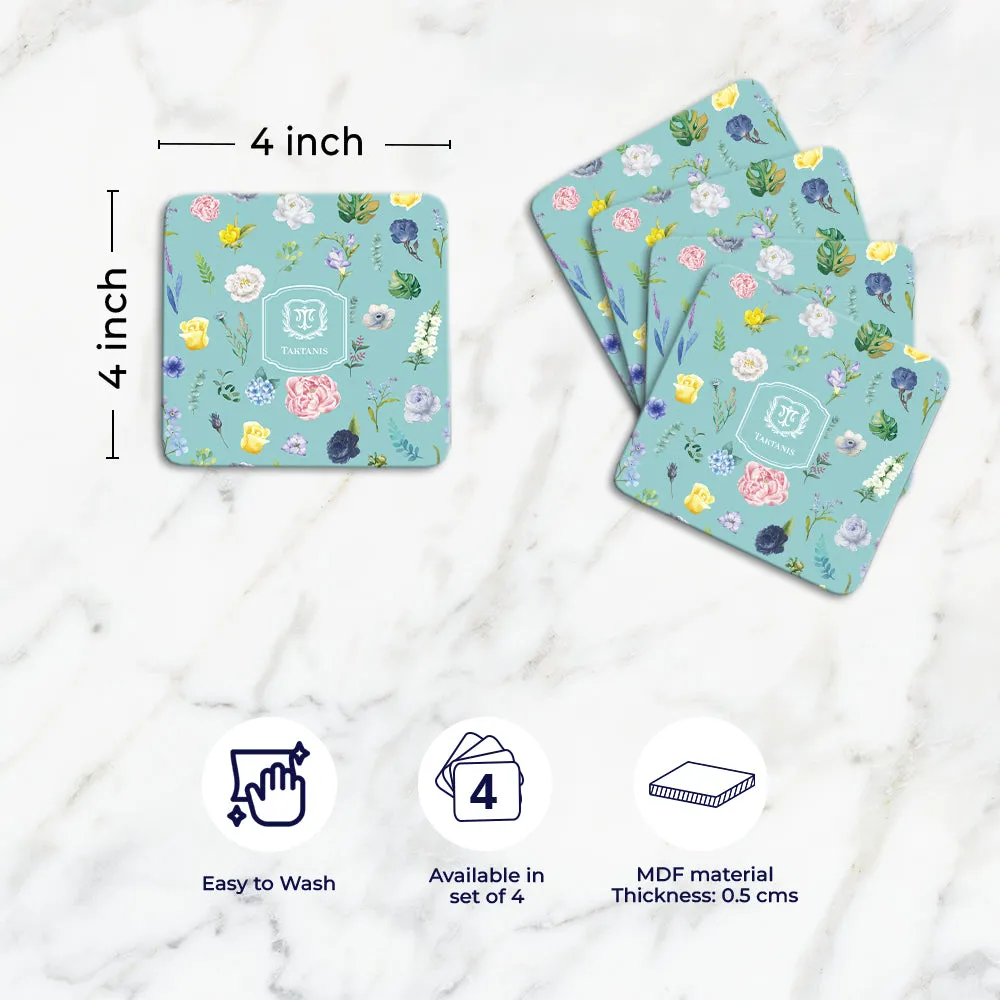 Botanica Tableware Set (4 Placemats & 4 Casters)
