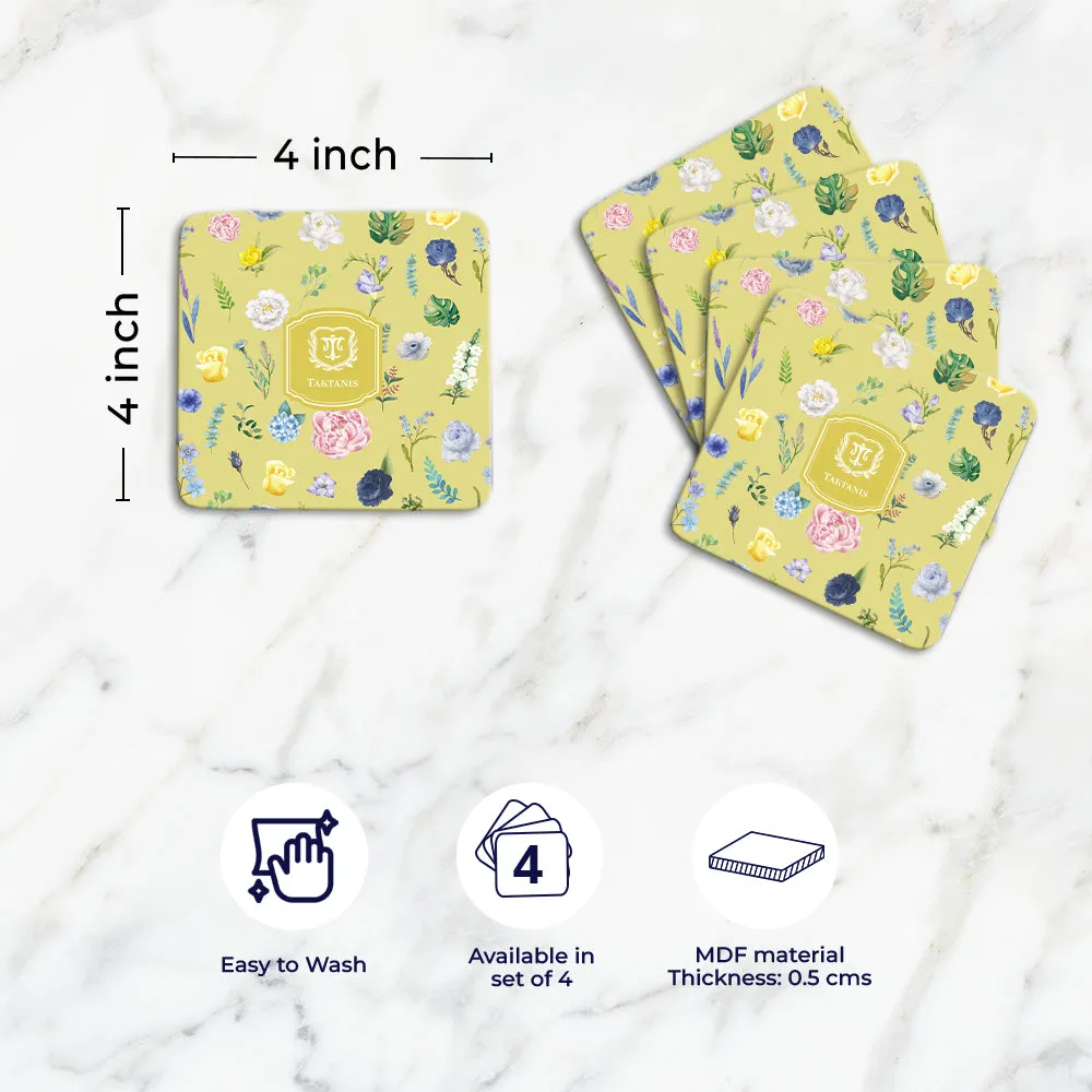 Botanica Tableware Set (4 Placemats & 4 Casters)