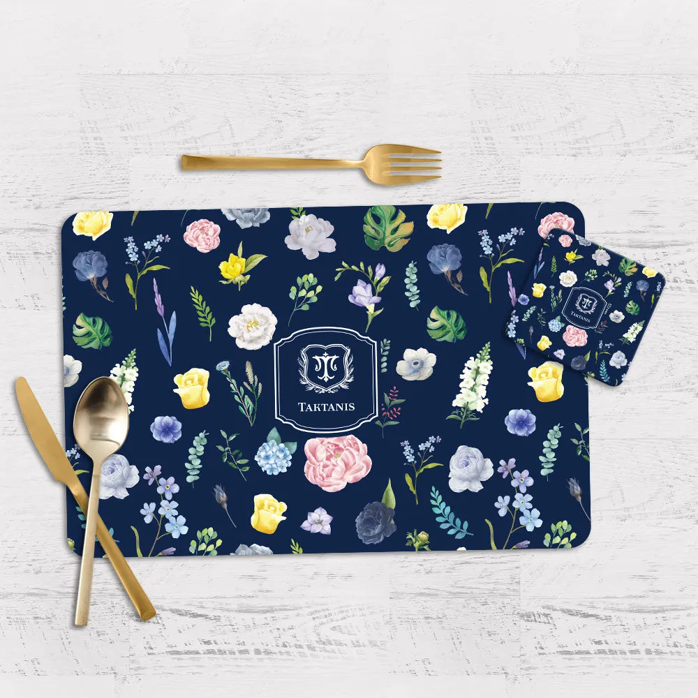 Botanica Tableware Set (4 Placemats & 4 Casters)