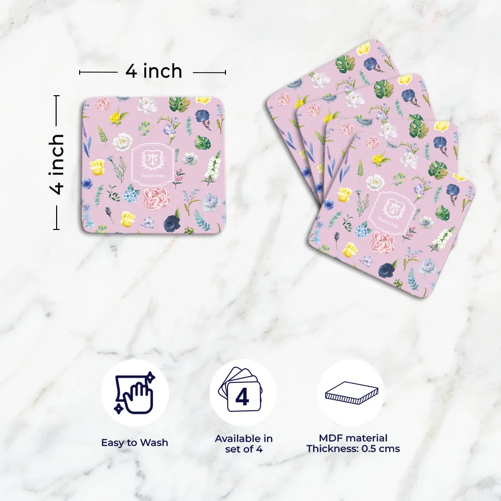 Botanica Tableware Set (4 Placemats & 4 Casters)