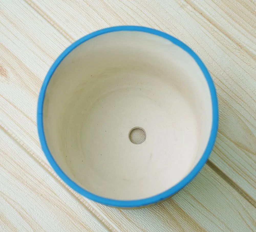 Ceramic Pots for Plants | Blue Gold Pattern