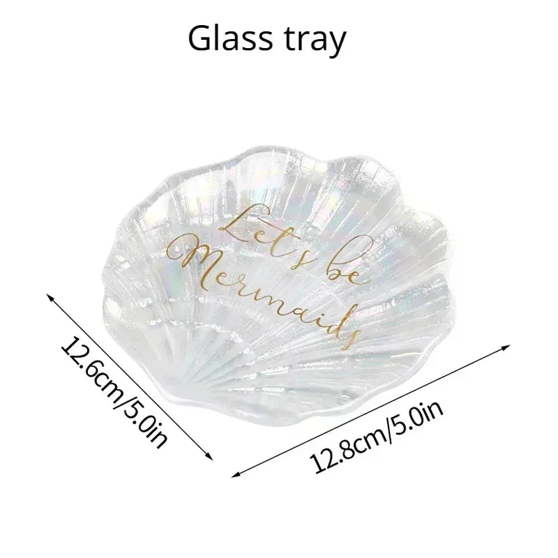 Ceramic Shell Storage Trays White Creative Tray for Decoration jewelry Plate Ceramic Plate Table Decoration Tray 접시