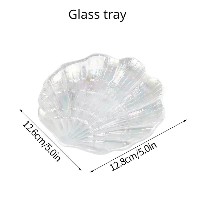 Ceramic Shell Storage Trays White Creative Tray for Decoration jewelry Plate Ceramic Plate Table Decoration Tray 접시