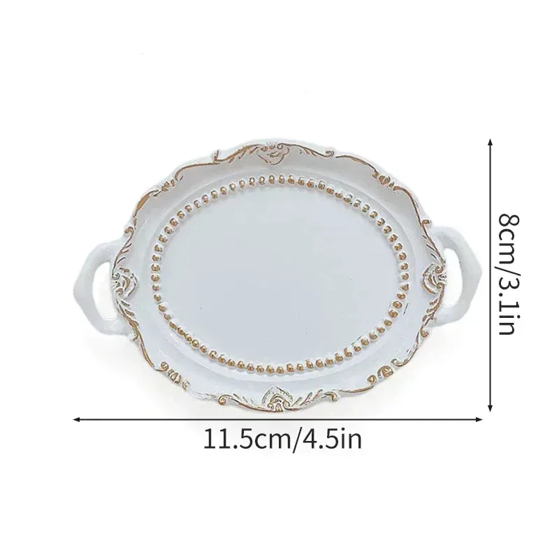 Ceramic Shell Storage Trays White Creative Tray for Decoration jewelry Plate Ceramic Plate Table Decoration Tray 접시