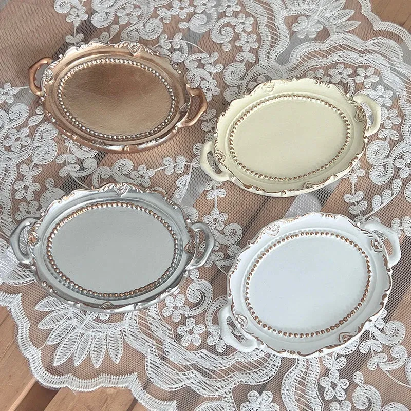 Ceramic Shell Storage Trays White Creative Tray for Decoration jewelry Plate Ceramic Plate Table Decoration Tray 접시