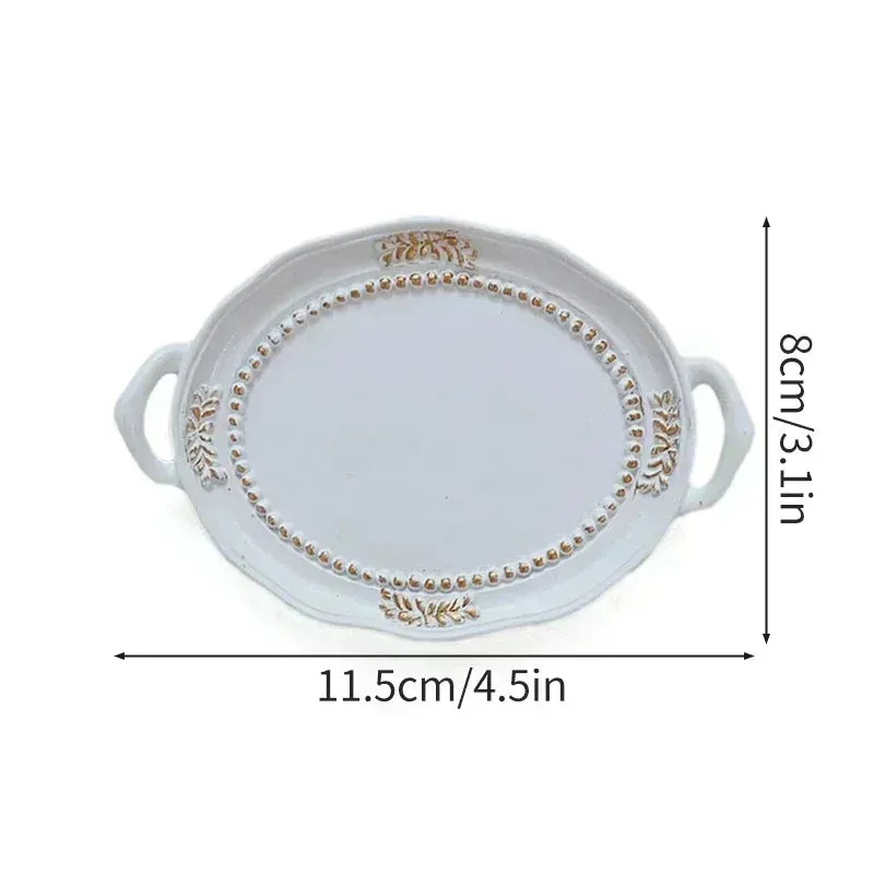 Ceramic Shell Storage Trays White Creative Tray for Decoration jewelry Plate Ceramic Plate Table Decoration Tray 접시