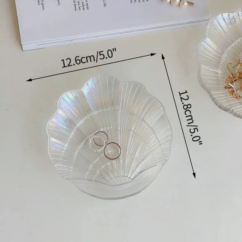 Ceramic Shell Storage Trays White Creative Tray for Decoration jewelry Plate Ceramic Plate Table Decoration Tray 접시