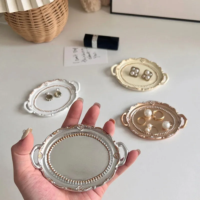 Ceramic Shell Storage Trays White Creative Tray for Decoration jewelry Plate Ceramic Plate Table Decoration Tray 접시