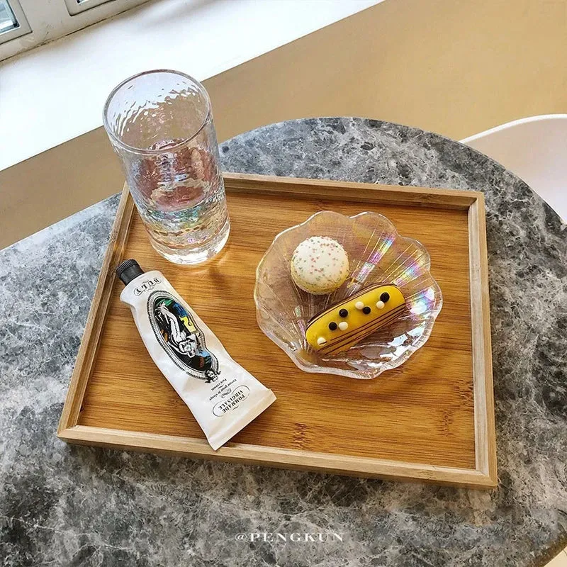 Ceramic Shell Storage Trays White Creative Tray for Decoration jewelry Plate Ceramic Plate Table Decoration Tray 접시