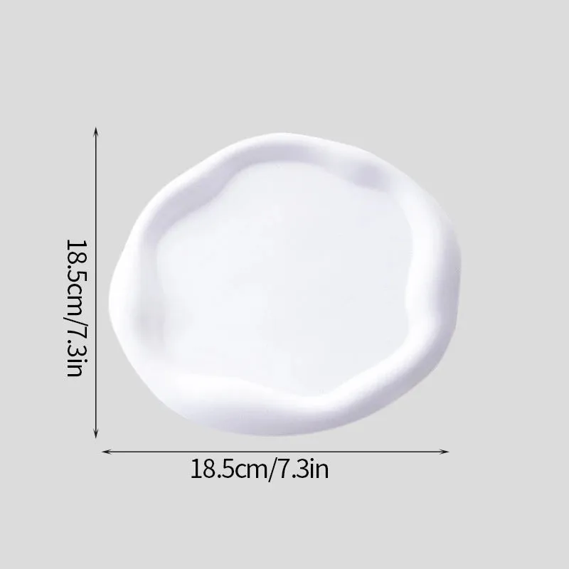 Ceramic Shell Storage Trays White Creative Tray for Decoration jewelry Plate Ceramic Plate Table Decoration Tray 접시