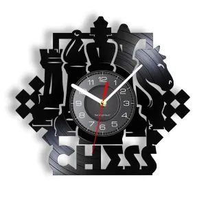Chess Wall Clock Vinyl Record Art for Lovers