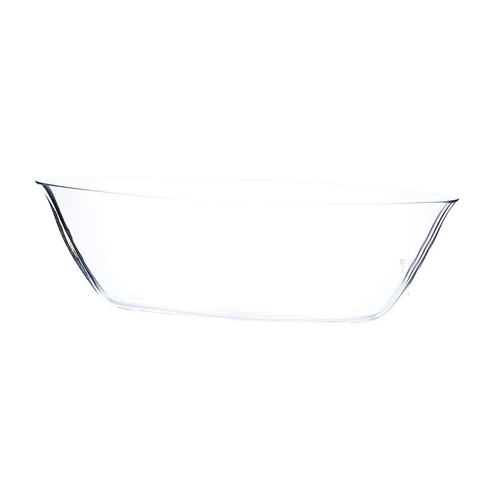 Clear Boat Glass Vase 11" x 3.4" x 3"