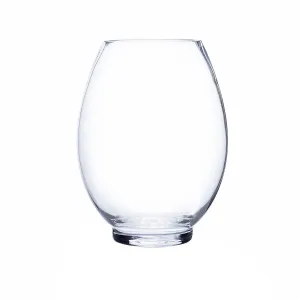 Clear Candle Holder Glass Vase, 3" X 7"