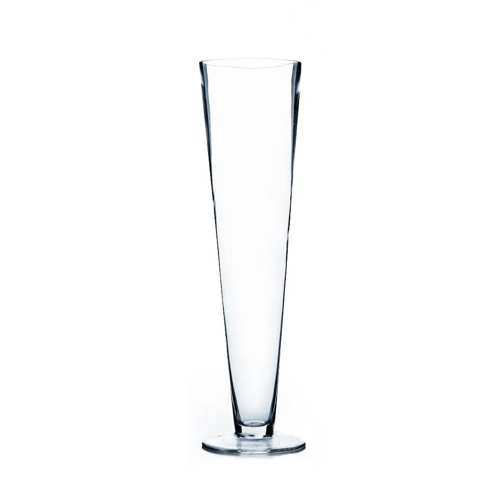 Clear Trumpet Vase 4" X 16"