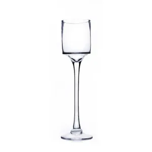 Clear Wine Glass Vase 4" x 16"