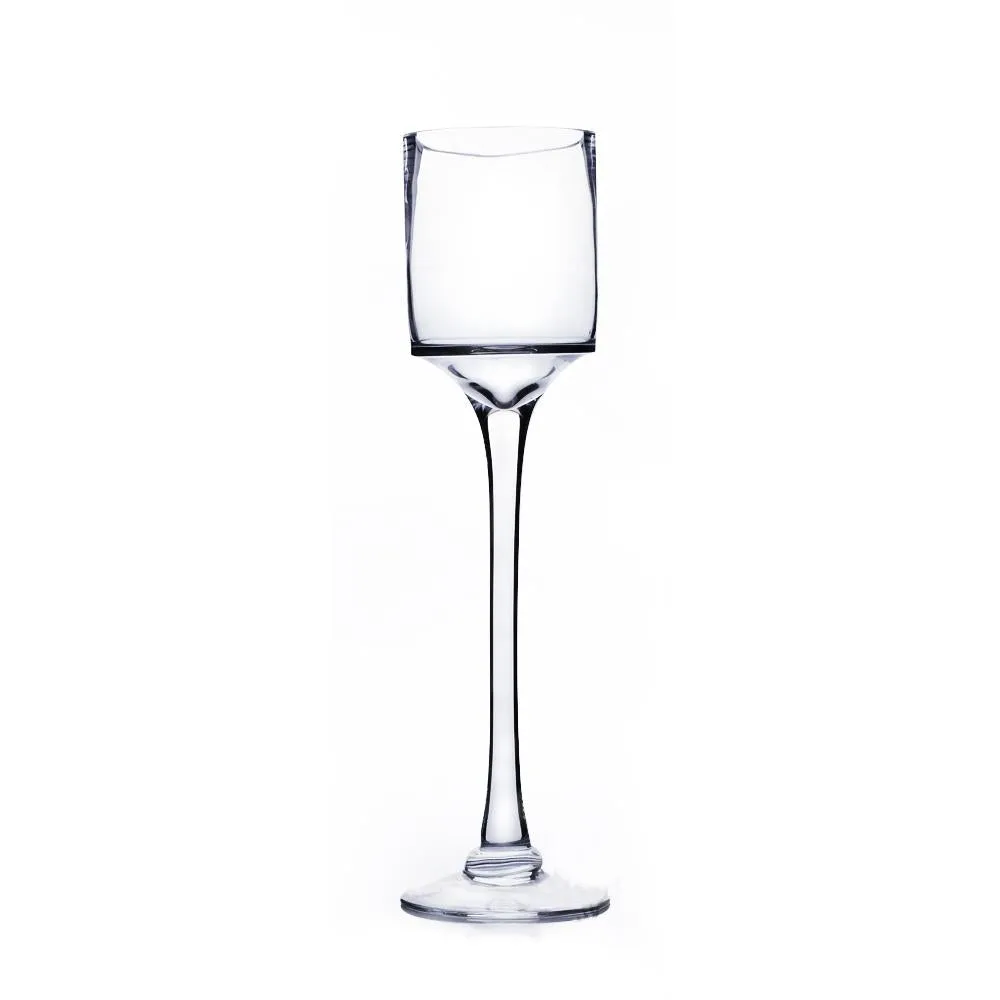 Clear Wine Glass Vase 4" x 16"