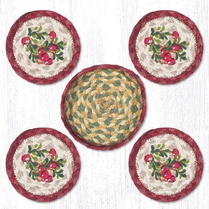 Cranberries Jute Coaster Set