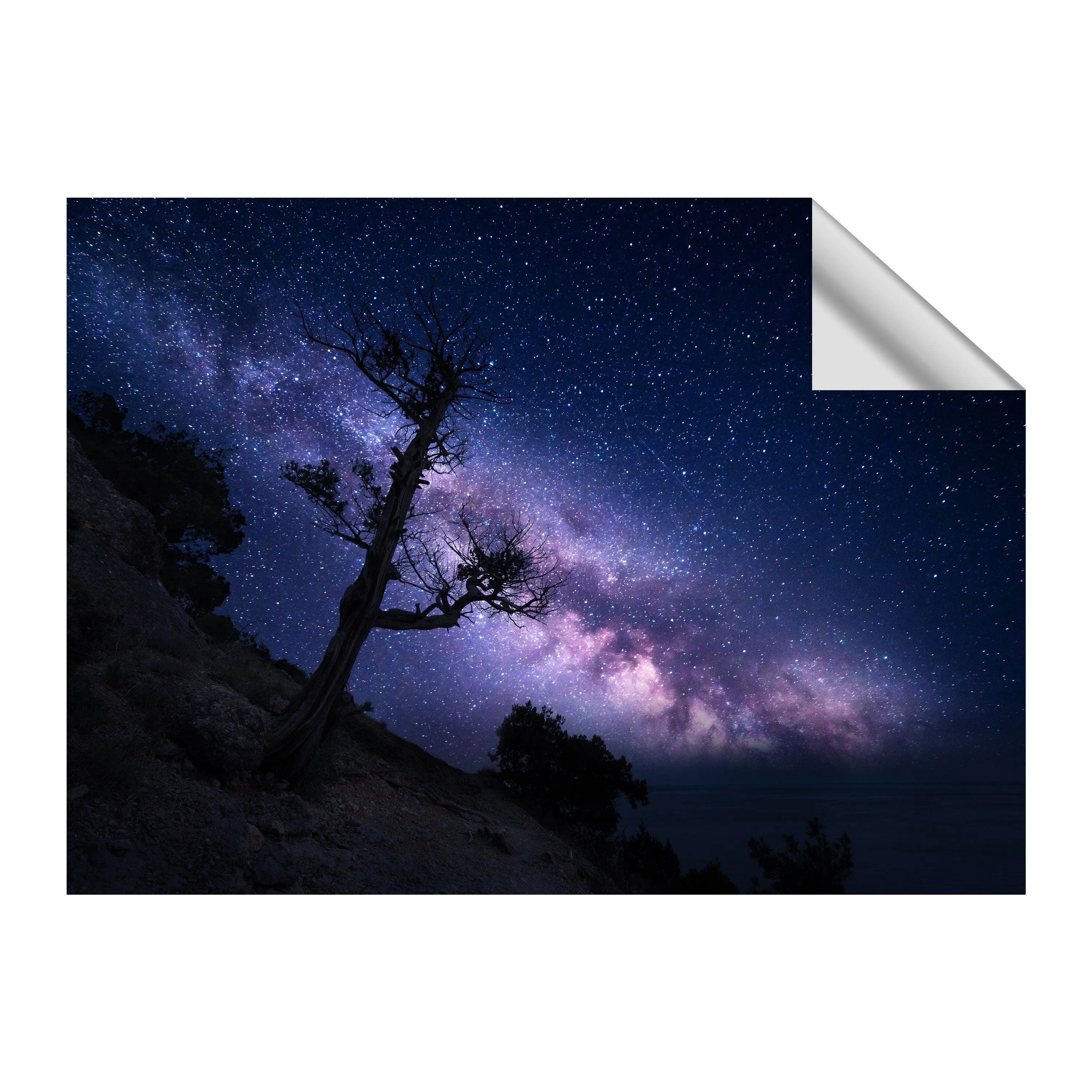 Deep Outer Space Wallpaper Art Decor Decal - 3d Galaxy Kid Nursery Room Removable Wall Sticker