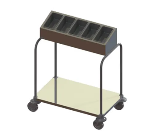 Dinex DXP7151A12 Flatware & Tray Cart