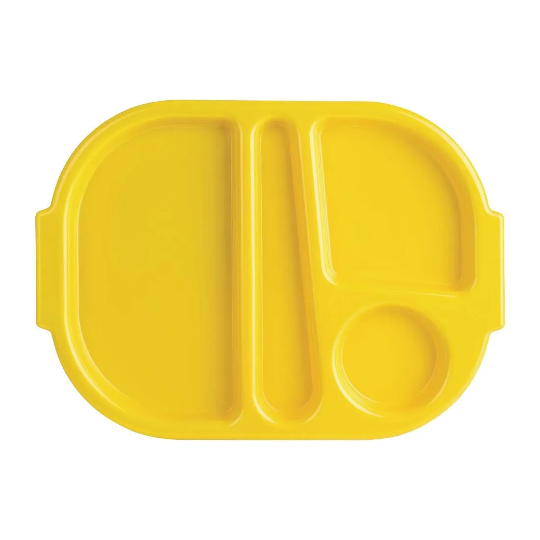 DL127 Kristallon Small Polycarbonate Compartment Food Trays Yellow 322mm
