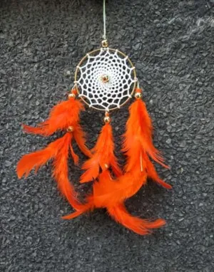 Dream Cache Feather Wall Hanging Handmade Art for Bedroom Office Balcony Garden