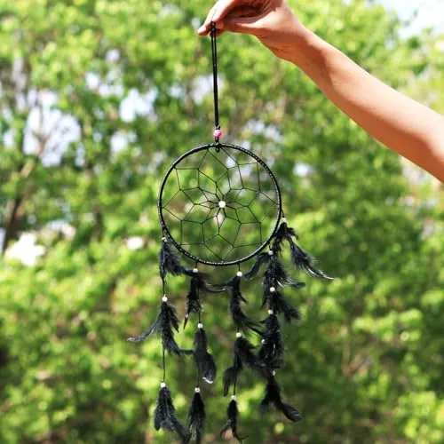 Dream Cache Handmade Feather Wall Hanging Art for Bedroom Office Balcony Garden