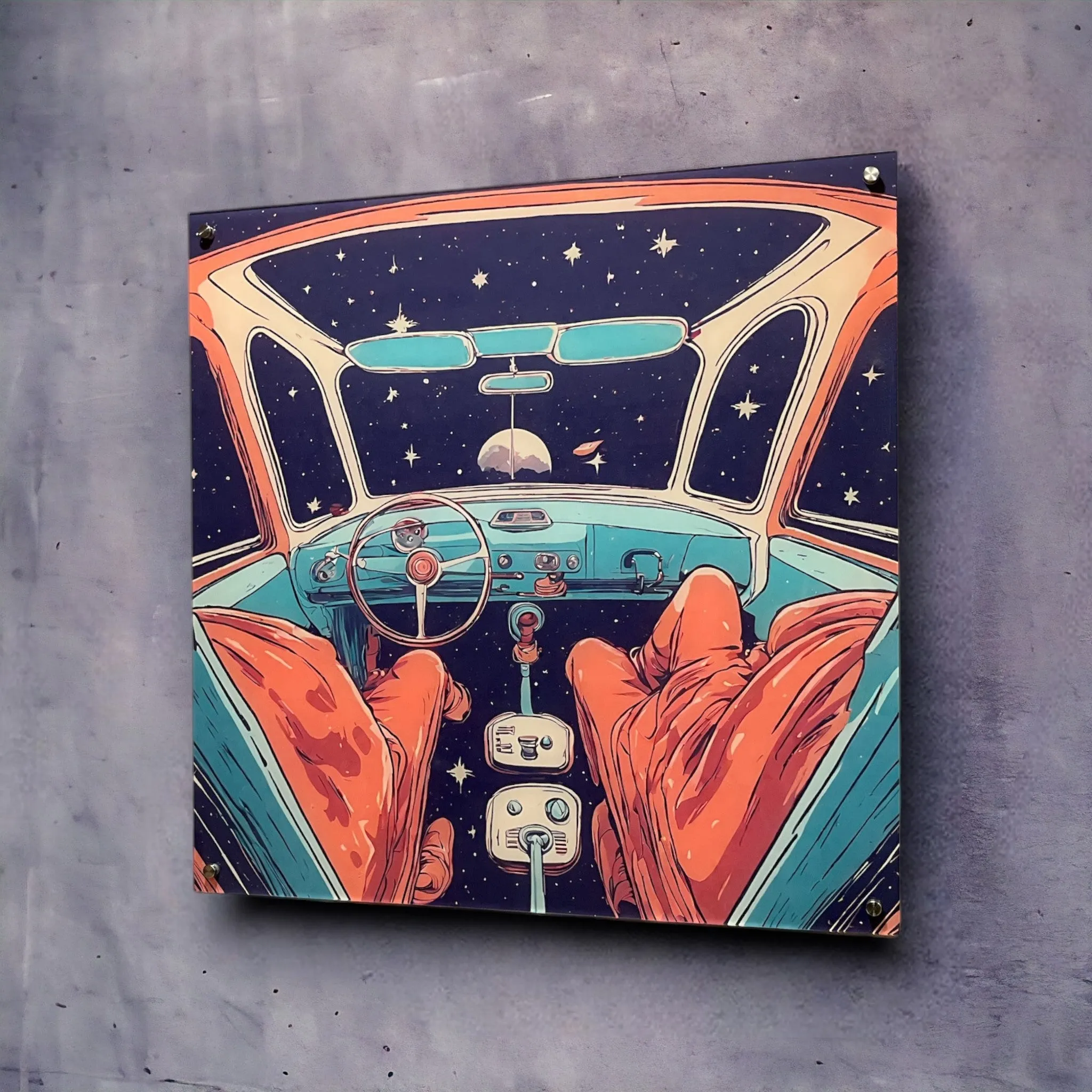DREAMING? (Retro-Space) Acrylic Wall Art