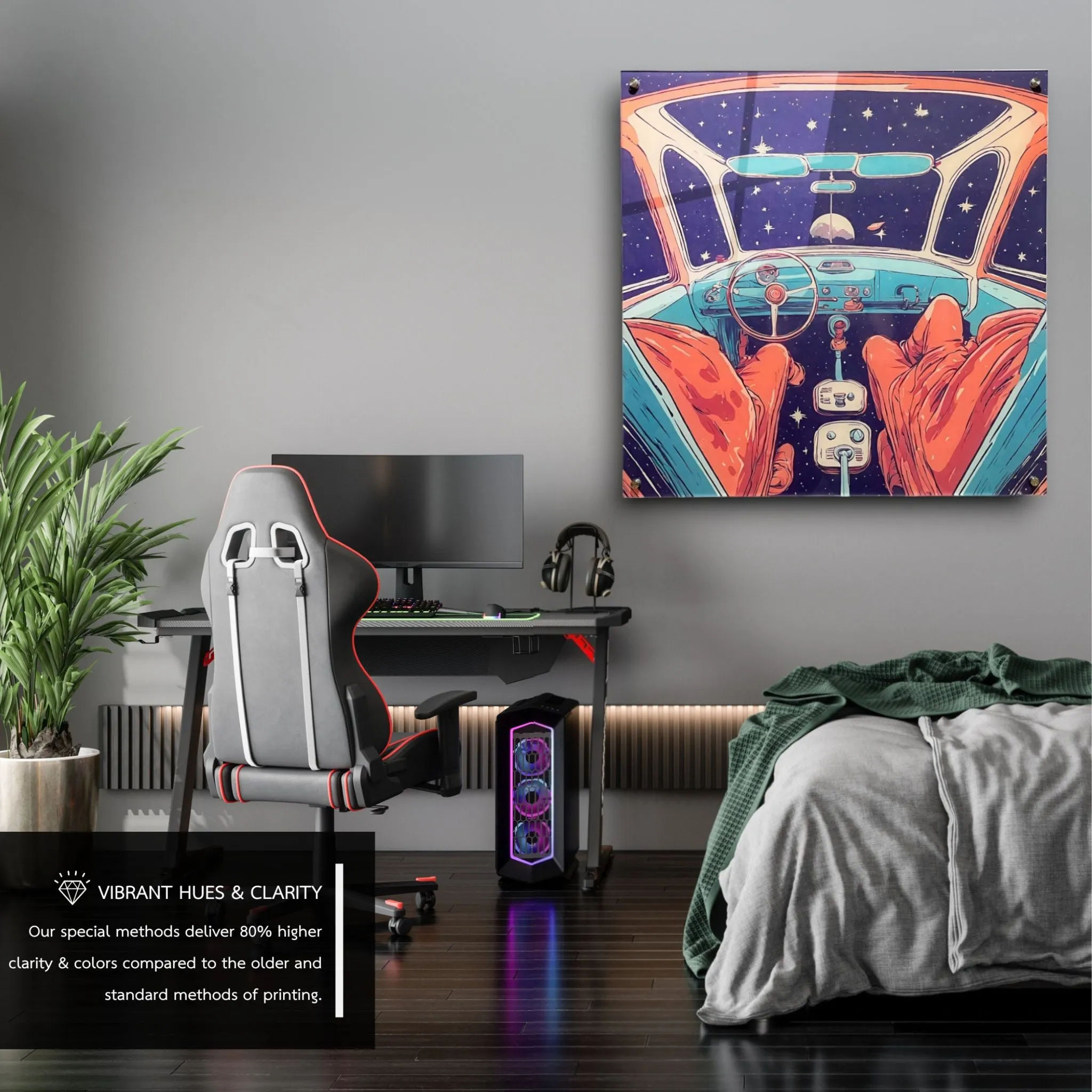 DREAMING? (Retro-Space) Acrylic Wall Art