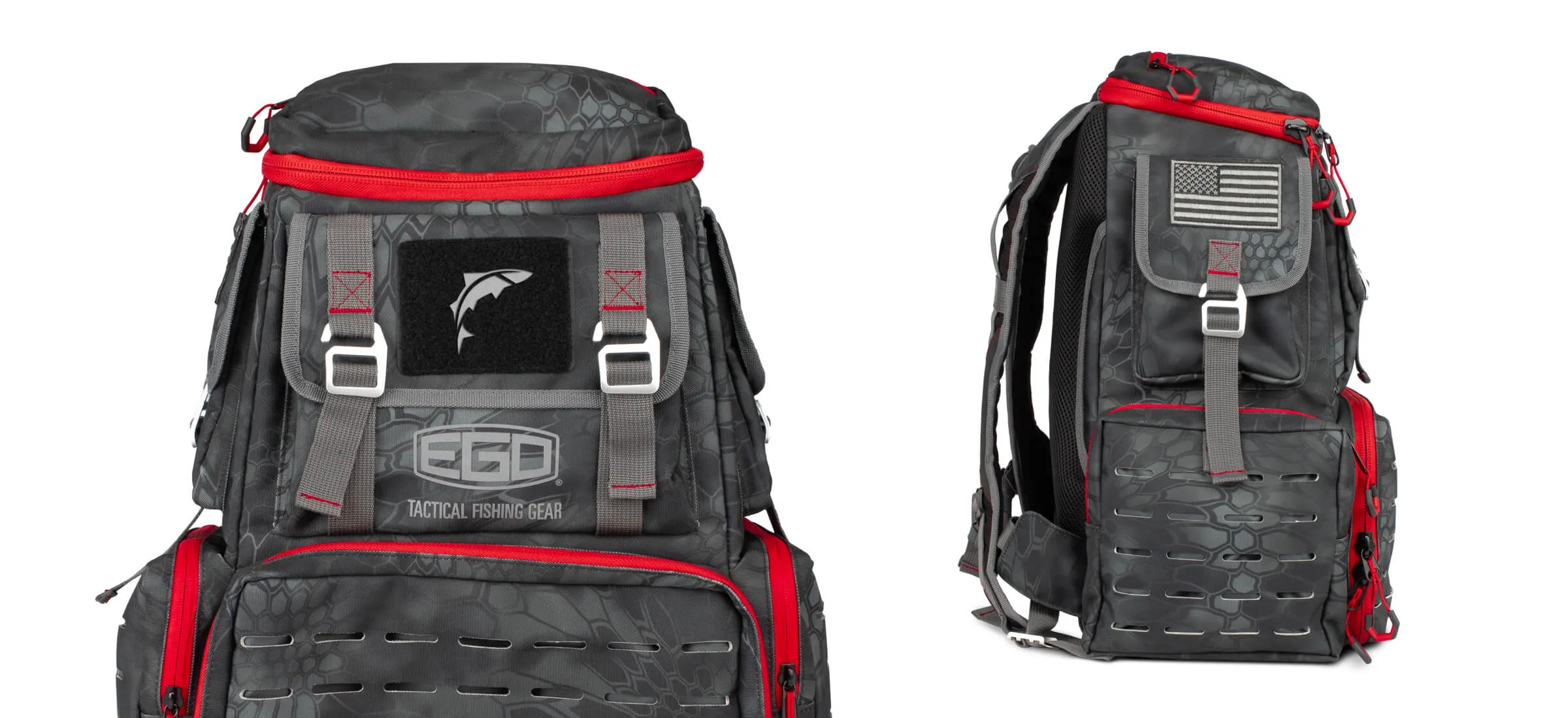 EGO Tackle Box Backpack w/ 4 Tackle Trays